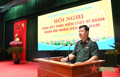 Bộ CHQS tỉnh Quảng Ninh tổng kết thực hiện Luật Sĩ quan Quân đội nhân dân Việt Nam